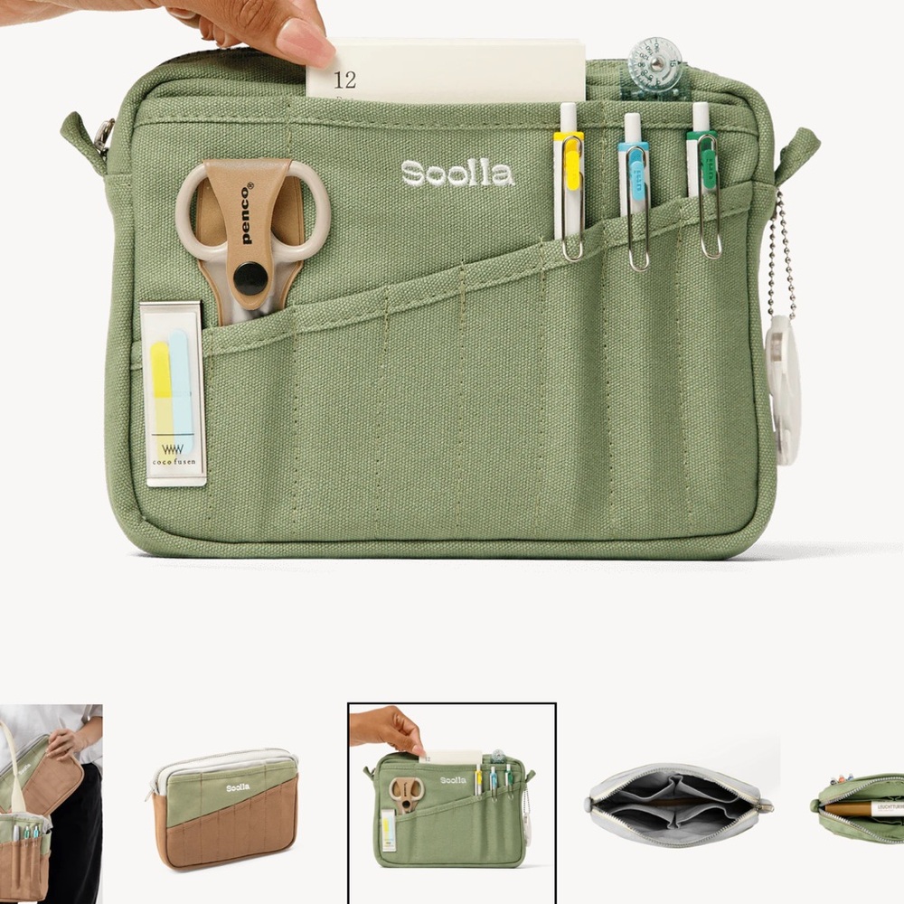 Soolla Green and Brown Organizer Pouch